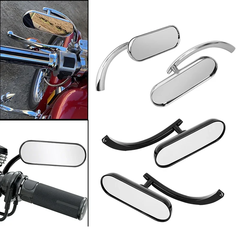 

Universal Motorcycle Black Chrome Rearview Mirror Side Mirrors For Harley Touring Electra Glide Dyna Fatboy Softail Sportster