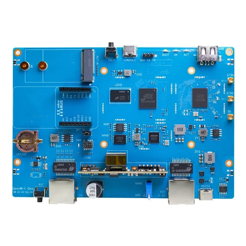 For Banana Pi Openwrt One Router Mediatek MT7981B 1GB DDR4 Wifi6 Gigabit Ethernet RJ45 Open Source Smart Router Board-A25R