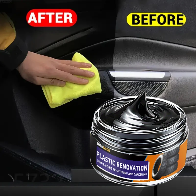 1 Piece 100g Car Polishing Wax, Nano Crystal Coating Wax, Leather Wax, Cleaning Paste - Removes Scratches, Enhances Shine and Blackness, Maintains Waterproof Layer, a Must-Have for Car Enthusiasts