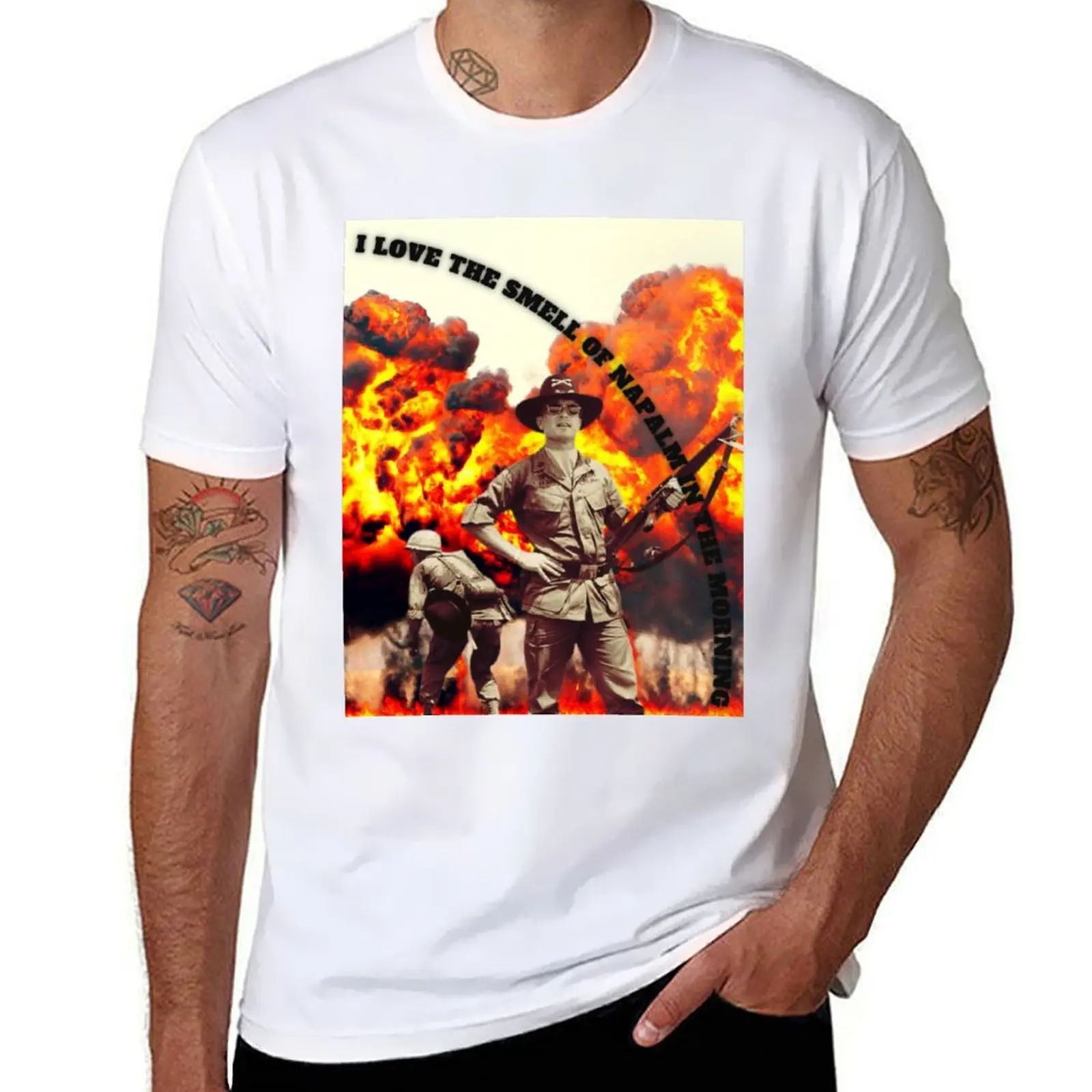 

I love the smell of napalm in the morning T-Shirt Stain Resistant Casual Tee