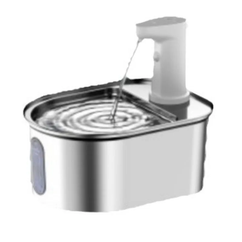 

Smart Wireless Cat Water Fountain Stainless Steel Auto Circulating Drinking Dispenser Pet Filter Quiet Cordless Large Capacity