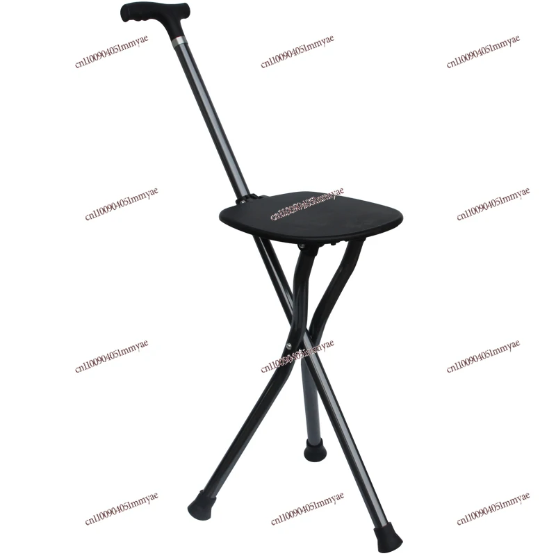 

Three-legged Stool Outdoor Hiking Pole Walking Stick Aluminum Alloy Folding Chair Folding Rod