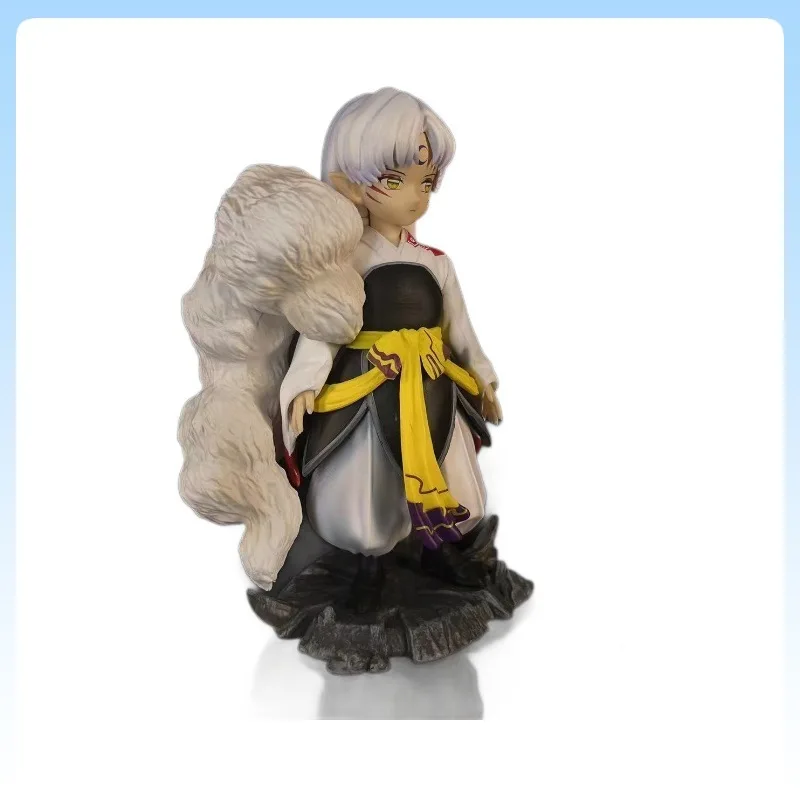 

Sesshomaru Figure Child Version Silver Haired Dog Demon Figure Cute Anime Standing Pose Collectible Model Desktop Decor Gift