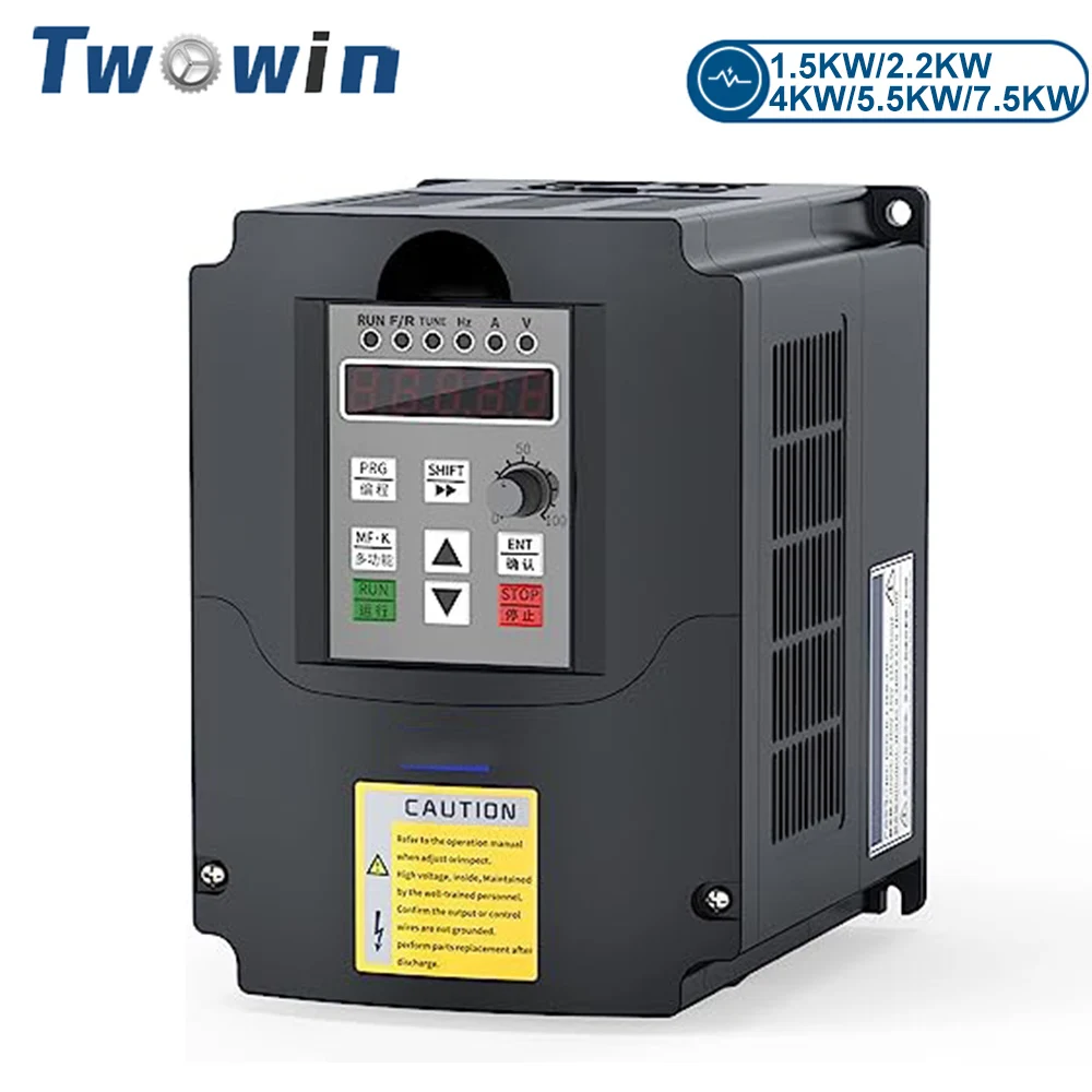 

Инвертор 1,5 кВт/2,2 кВт, однофазный вход, 220 В, 3-фазный выход, преобразователь частоты, привод с регулируемой скоростью для двигателя с ЧПУ