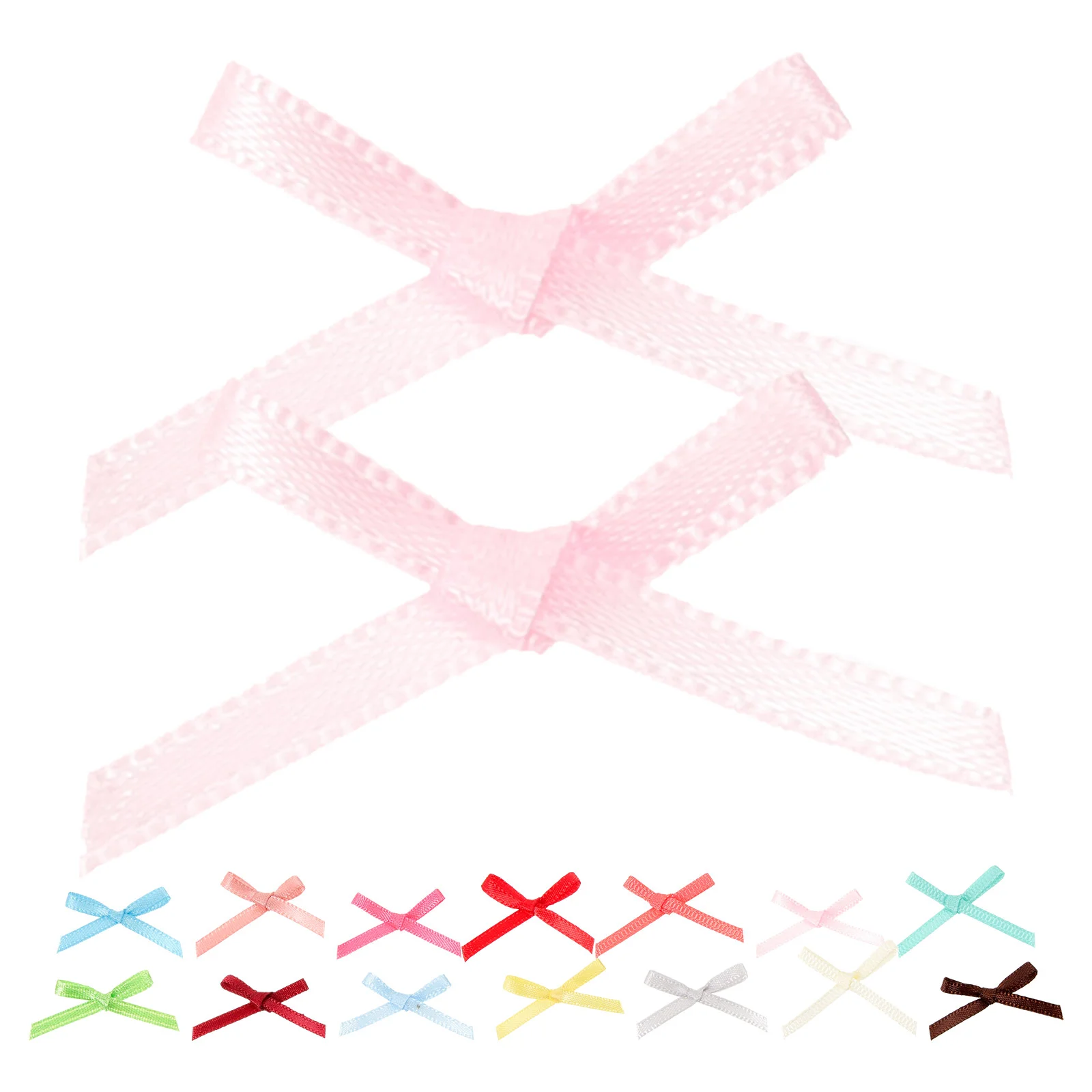 

500pcs Ribbon Bows 3mm 50Colors Mini Craft Supplies Decorations Christmas naments Gift Wrapping Small Bows
