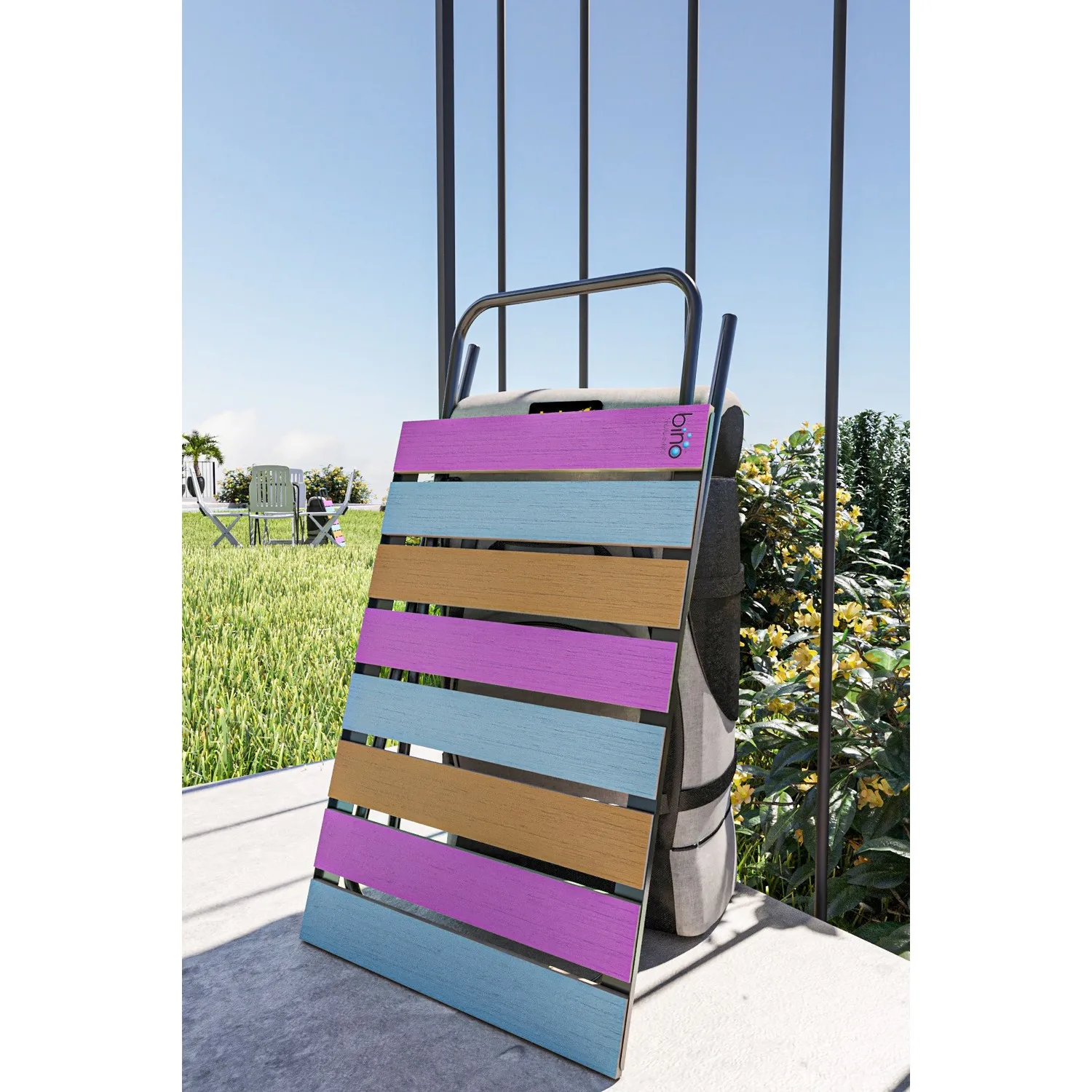 Bino พับความสูงปรับไม้ Garden Camping ตารางระเบียงแสงสีสันที่มีประโยชน์คุณภาพ Ergonomic อเนกประสงค์