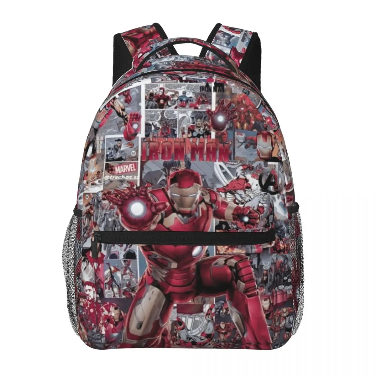 Iron Man Bedrukt Lichtgewicht Casual Schooltas Voor School, Outdoor, Winkelen, Kantoor 17Inch