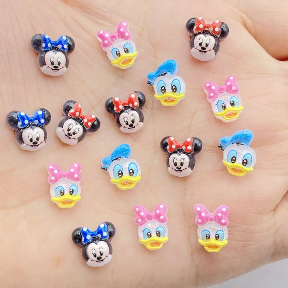 50 Pcs New Cute Resin Cartoon Mini Mouse Series Flat Back Ornament Jewelry Making Manicure Hairwear Accessorie