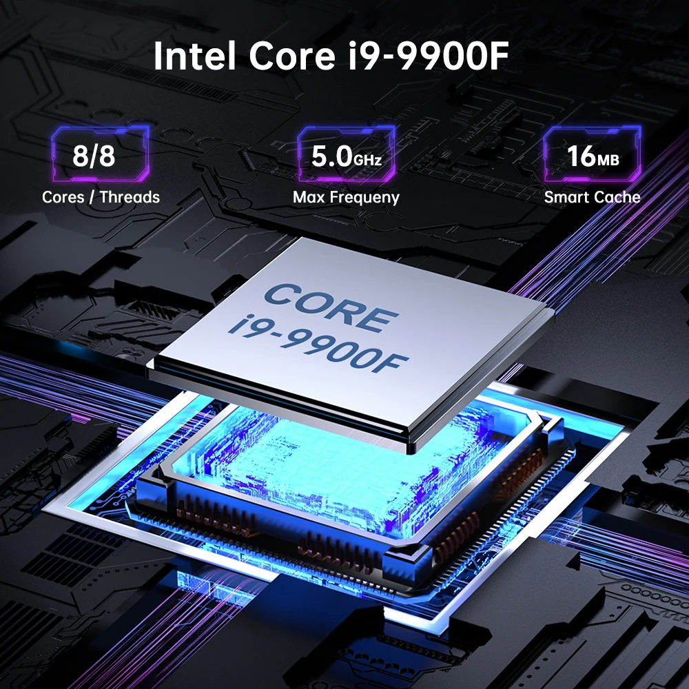 MSECORE MV200 Intel Core i9-9900T GTX1660S 6GB juego de cartas dedicado Mini PC Windows 11 ordenador de escritorio NVME SSD 2 * DDR4 4K wifi6