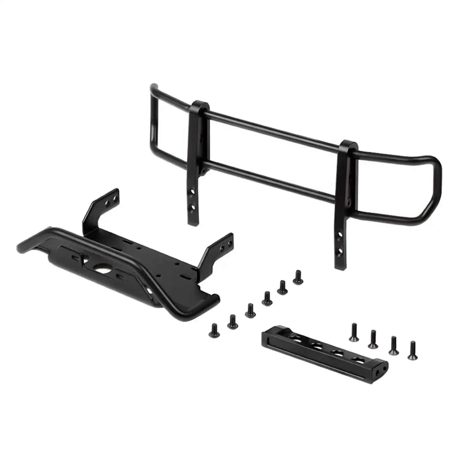 RC Car Front Bumper, Metal Front Upper/Lower Bumper for TRX4 G500 TRX6 G63 6X6 1/10 Scale RC Crawler Car Model Vehicle Accessory