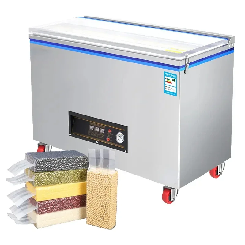 

DZ-880 Automatic Vacuum Sealing Machine for Chicken, Seafood, Fish and Rice Bricks Large Space Vacuum Packaging Machine