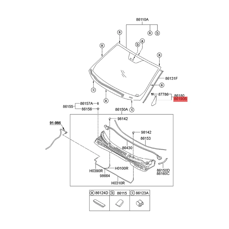 Superior-1Pairfront نافذة الجانب مرآة مثلث الزاوية مقبلات غطاء لشركة هيونداي توكسون IX35 2010-2017 86180-2S000 86190-2S000