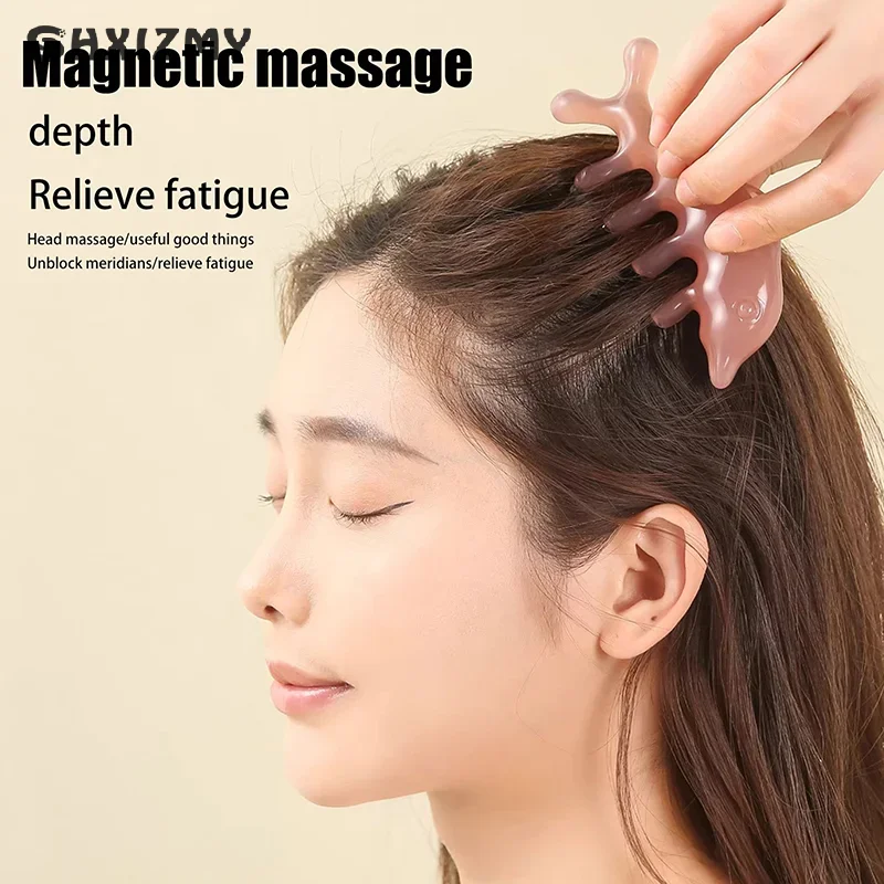 

Cartoon Magnetic Therapy Dolphin Massage Comb Head Massager Meridian Scalp With Storage Bag Body Home Health Massage Tool