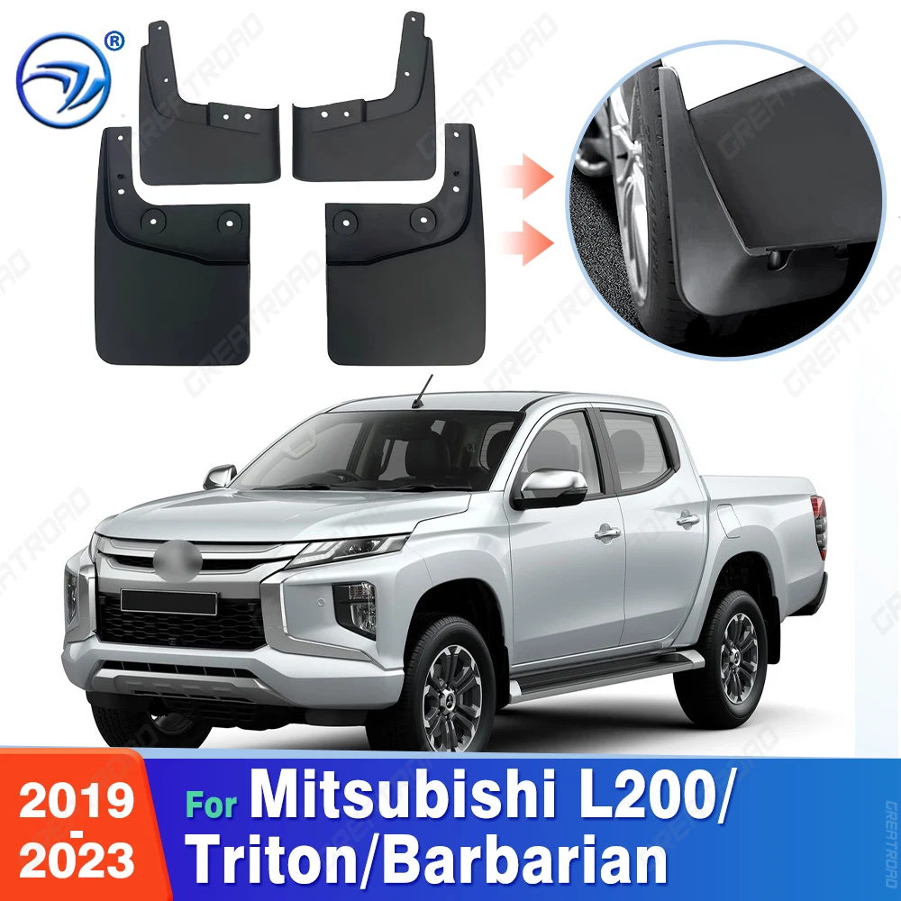 For Mitsubishi L200/Triton 2007-2024 2023 2022 2021 2020 2019 Fender Mudflaps Splash Guards Mudguards Mud Flaps car Accessories