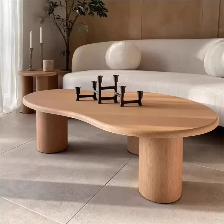 Second-hand solid wood coffee table, living room, home small apartment designer coffee table, minimalist homestay low table
