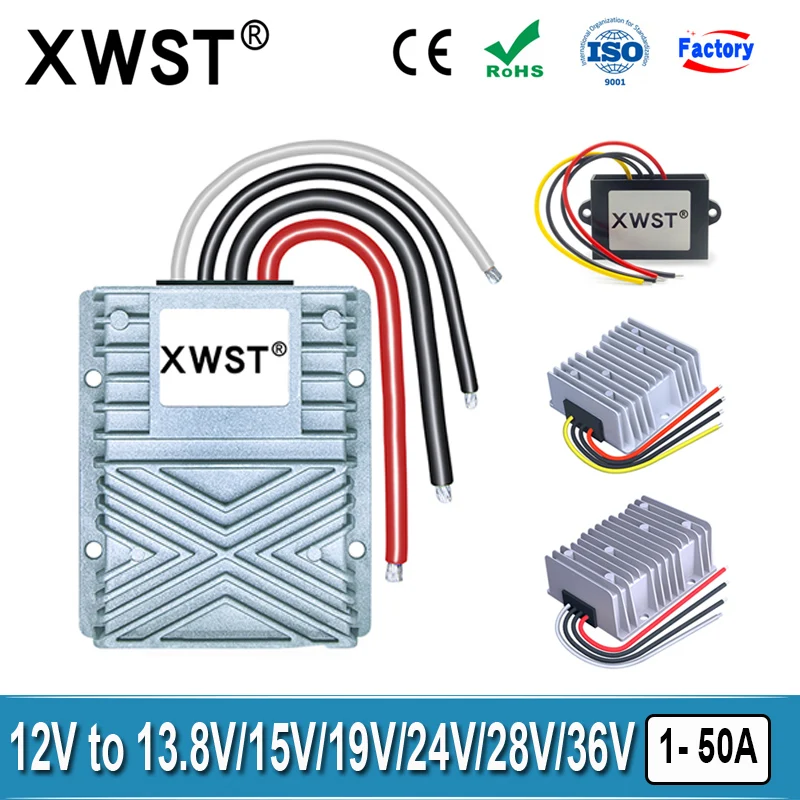 

XWST 12V to 13.8V 15V 19V 24V 28V 36V 48V DC-DC Boost Converter Step Up Voltage Regulator 1A 3A 5A 10A 20A 30A 50A Power Supply