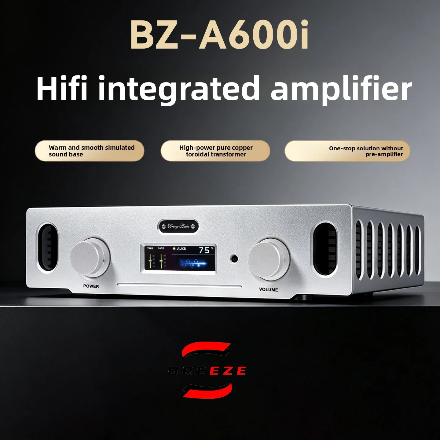 BREEZE new Weiliang audio BRZHIF combined with HIFI power amplifier BZ-A600i replica UK SF60 Bluetooth 6.2 full remote control