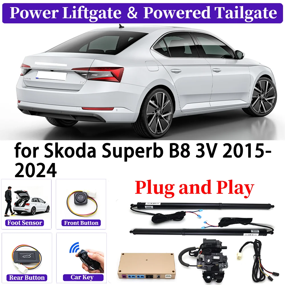 for Skoda Superb B8 3V 2015-2024 OEM Upgrade Car Automatic Power Liftgate Kit Smart Auto Electric Tailgate System Play＆play