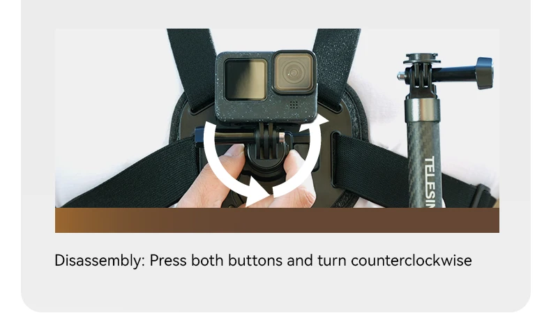Teinin Quick Release Brustgurt halterung für Gopro Hero 12 11 10 9 8 7 6 5 insta360 dji osmo Action Kamera Zubehör – Detail 15