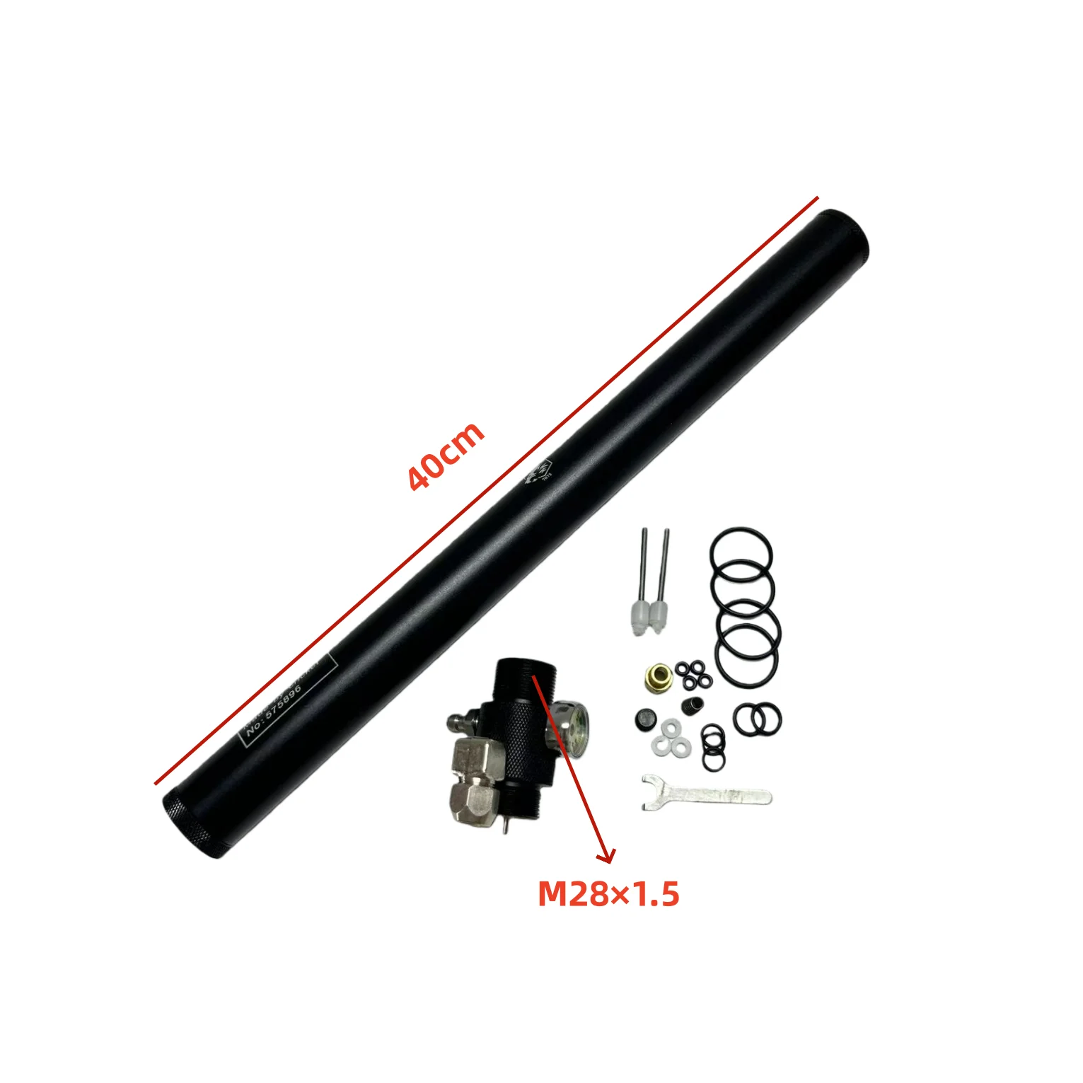 7075 Aluminum Air Chamber 40cm M18 M28 Aluminum Needle Valve High-Pressure Air Valve Industrial Diving Applications