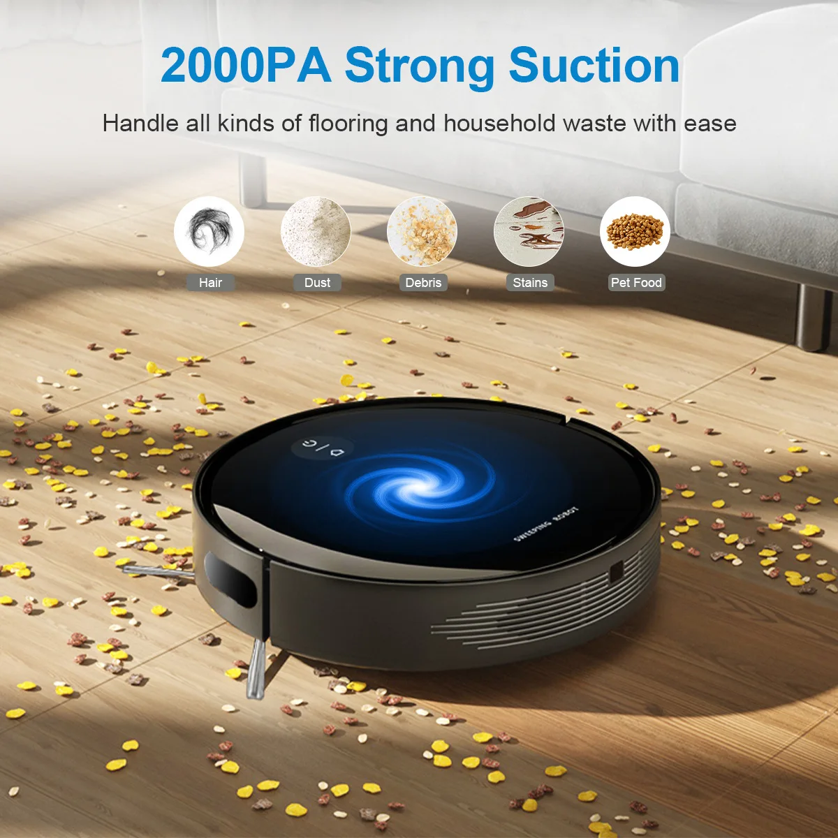 Smart Robot Vacuum Auto‑Recharge 2‑in‑1 Sweep Mop Household Small Home Appliance view 4