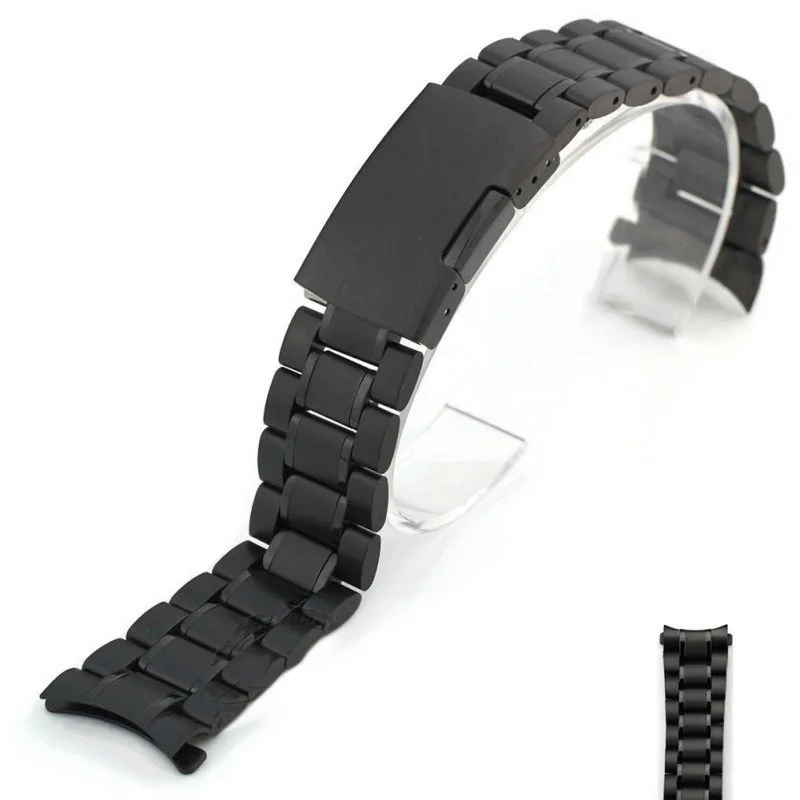 12 14 16 18 19 20 21 22 24 mm hochwertiges massives Edelstahl-Uhrenarmband mit gebogenem Ende, Armband-Zubehör mit Werkzeug – Detail 11