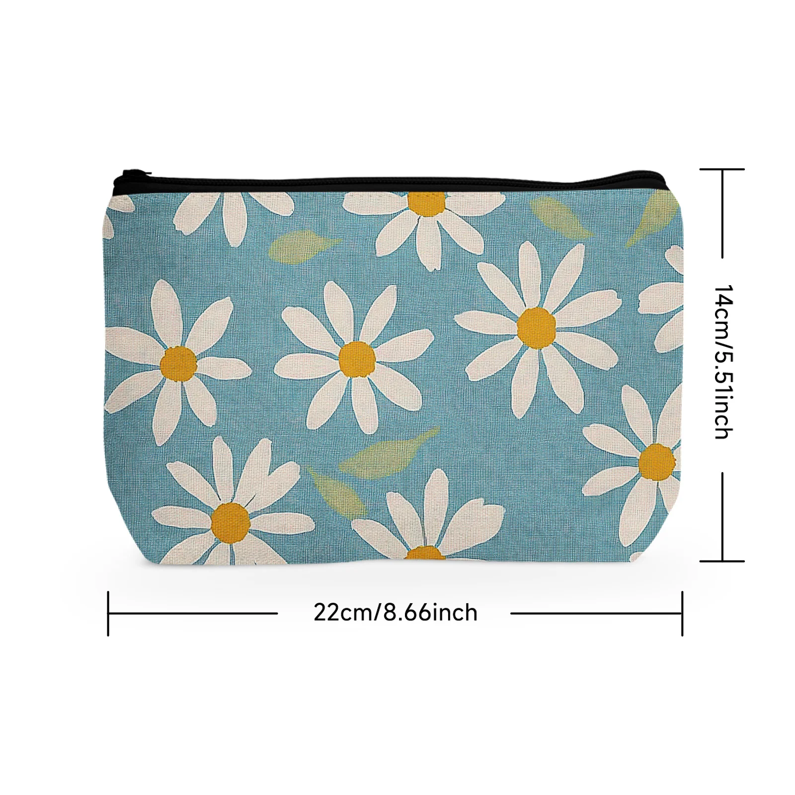 1Pc Daisy Makeup Bag Spring Summer Flower Cosmetic Bag Best Gift Idea For Women Birthday Christmas Gifts For Friends