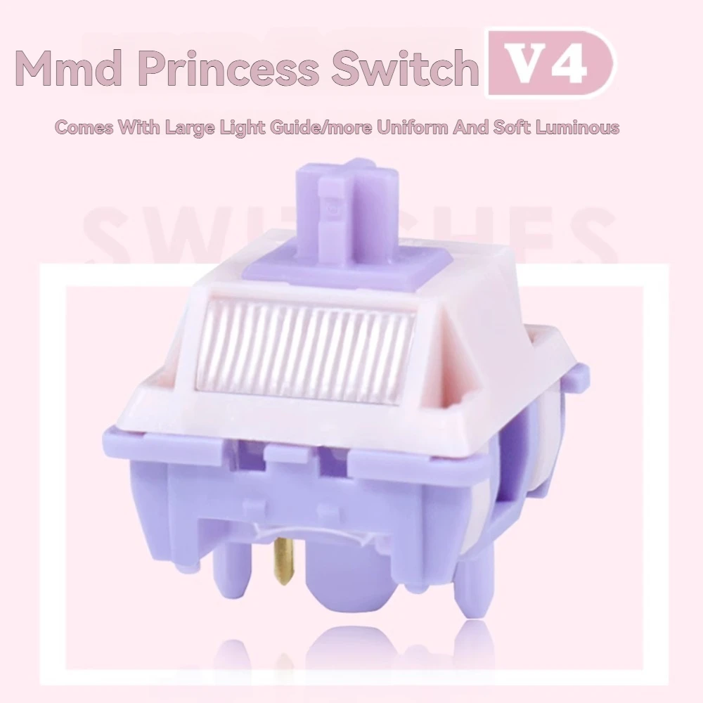 MMD Princess Switch V4 HIFI Linear Tactile Hot Swap Manual Lubrication Custom Mechanical Keyboard Accessories  Paragraph Switch