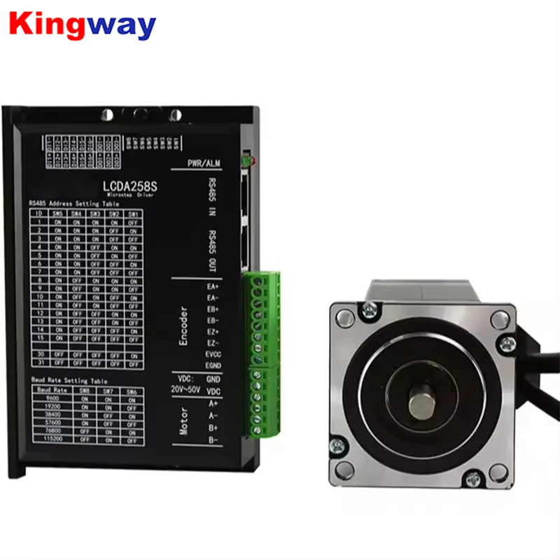 

motor 2.2N.m 2 Phase Nema 23 Closed Loop Stepper Motor Driver Kit LCDA258S-RS485+LC57H280 motor drivers