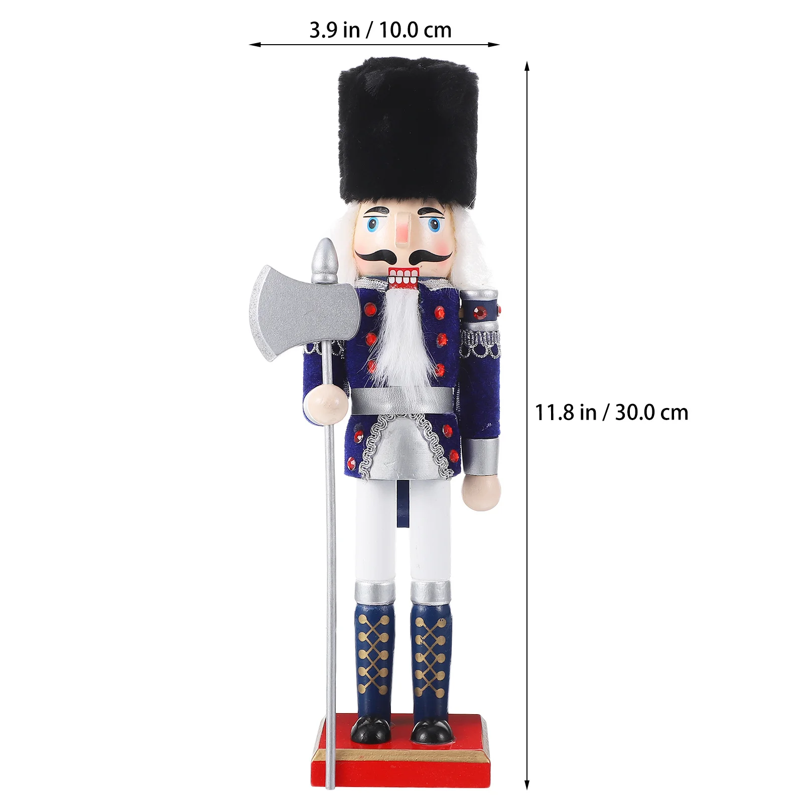 

1Pcs Wooden Nutcracker Soldier Walnut Home Bedroom Living Room Party Decoration Ornament Wooden Nutcracker Soldier