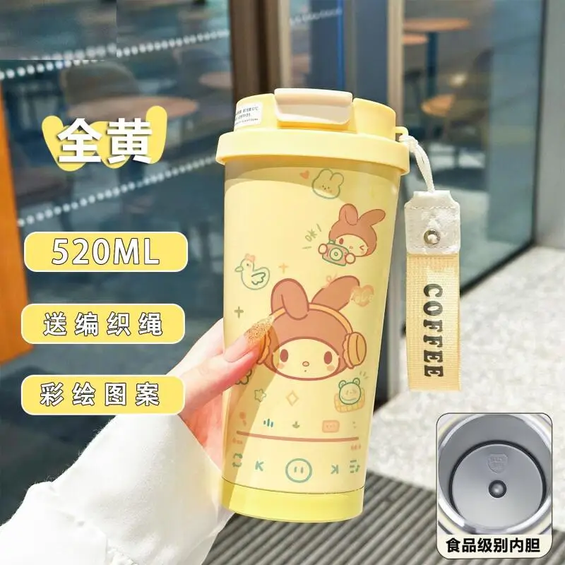 

Sanrios Kawaii Cup Hello Kittys Winter Heat Insulation Cup Home Office Cup Large Capacity Creative Hot Sale Gift for Girlfriend