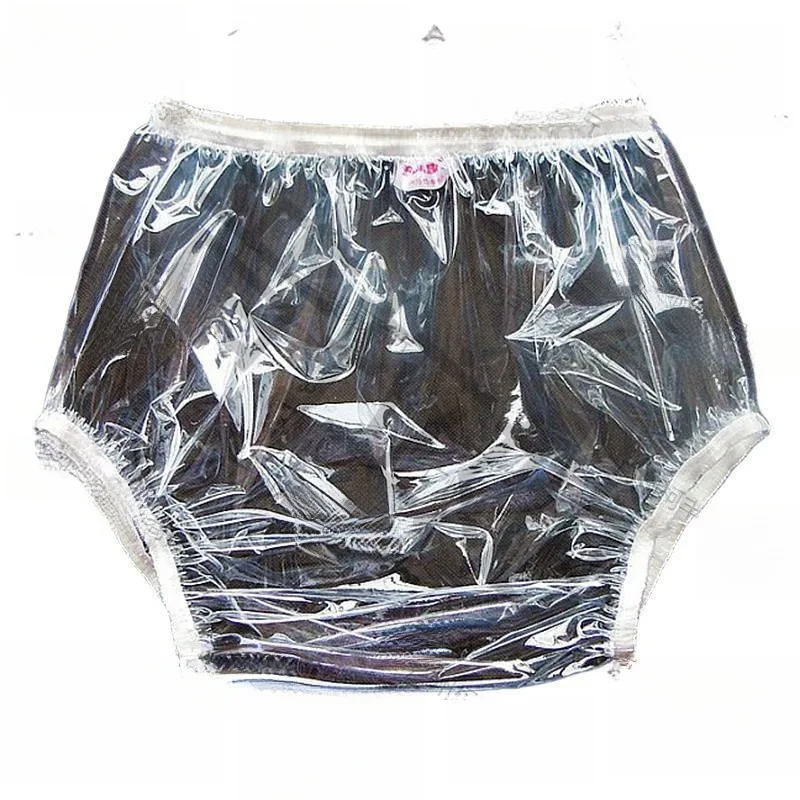 

Women's Fully Transparent Underwear PVC Sexy Briefs TPU Perspective Thong Blocking Liquid Swimming Trunks Water Barrier