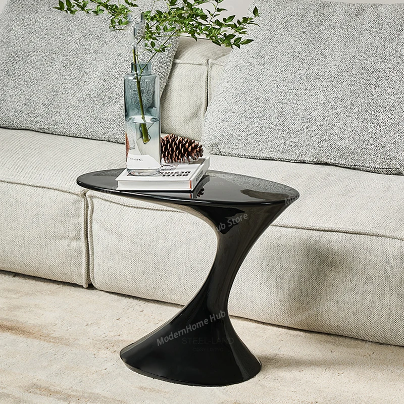 Italy Irregular Coffee Table Black European High Minimalist Modern Coffee Table Living Room Unique Stolik Kawowy Home Furniture