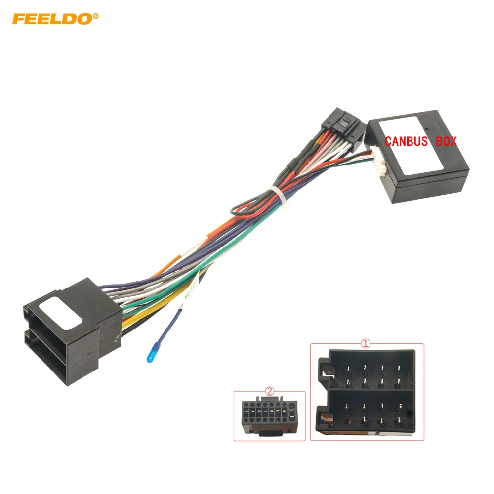 

FEELDO Car Radio Audio 16Pin Power Wiring Harness Cable Adapter With Canbus For Lifan X50 (14-19) Stereo Aftermarket Wire Cable