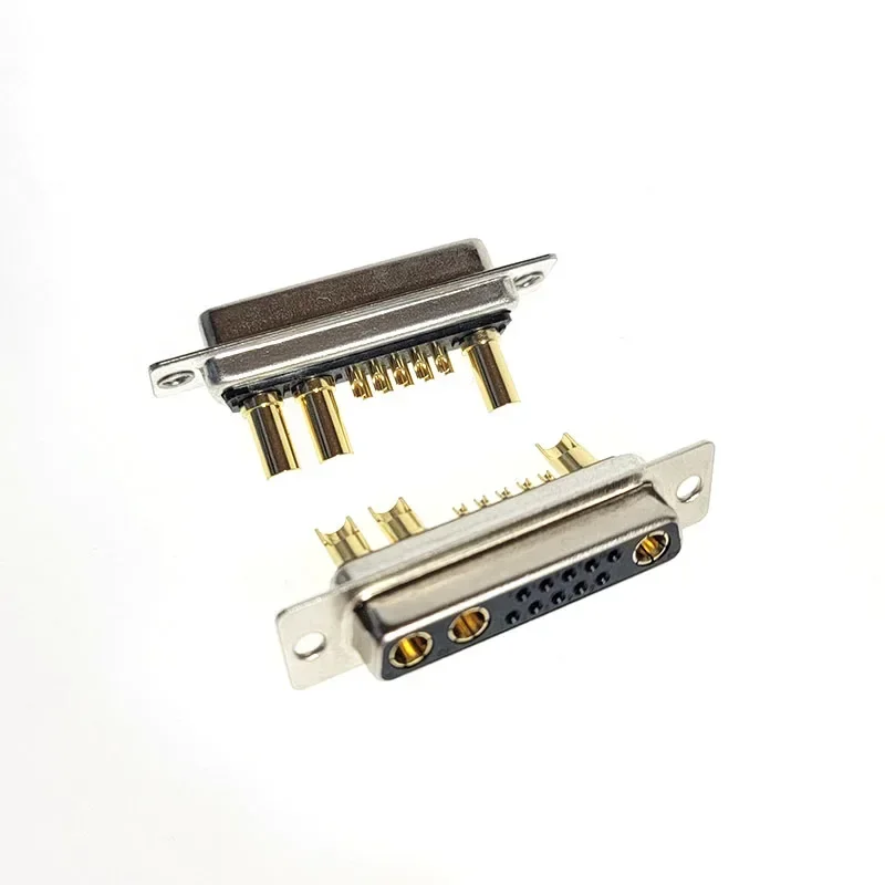 DB Plug 13W3 30A Gold Plated Male / Female High Current Connector D-SUB Adapter Solder Type 13Pin Plug Socket Welding High Power