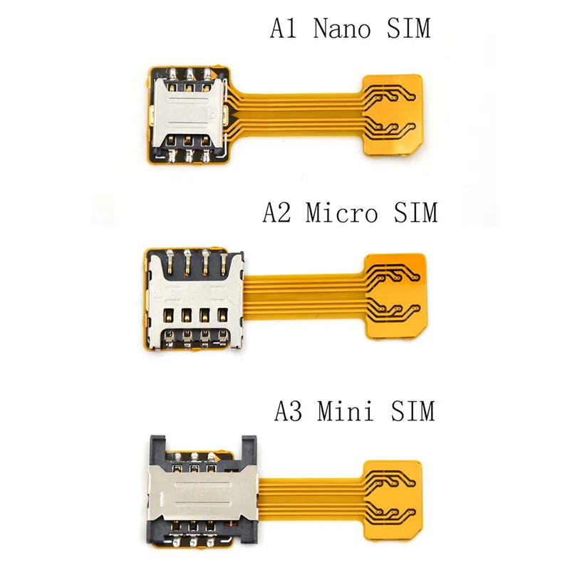 Dual Nano Card Flex Cable 2 in 1 for Micro SD TF SIM Card Slot Adapter Ribbon Extender for Android Phone Repair Tool