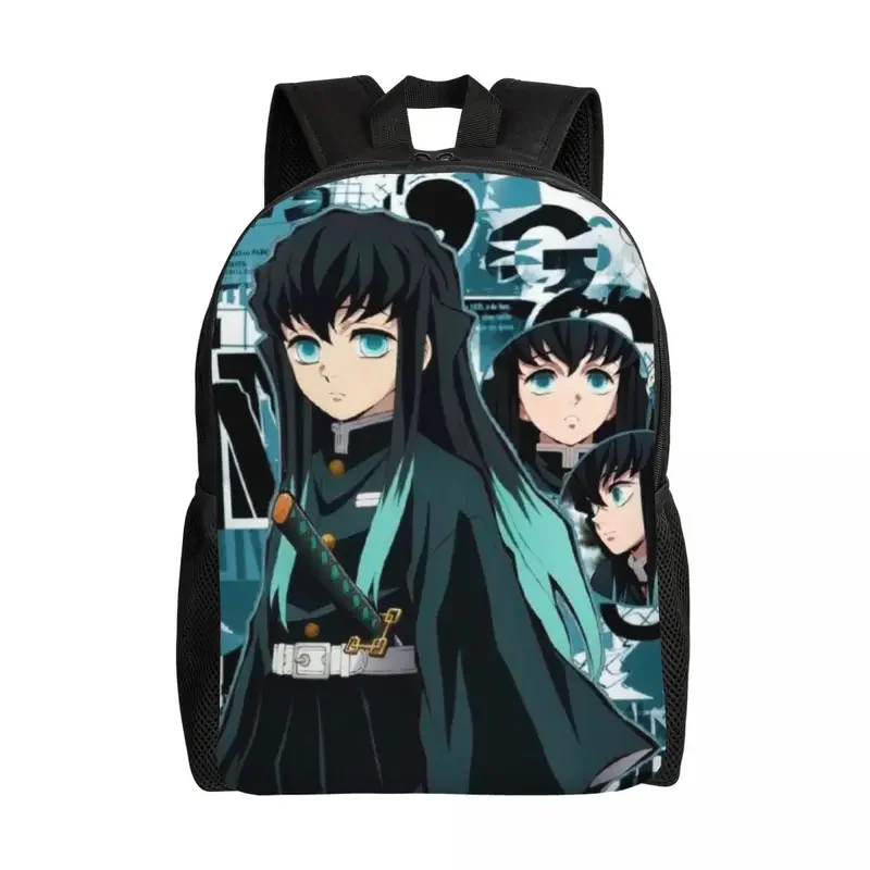 Maßge schneiderte Dämonen töter muichiro tokito Poster Rucksack Kimetsu no Yaiba Schule College Reisetaschen Bücher tasche passt 15 Zoll Laptop