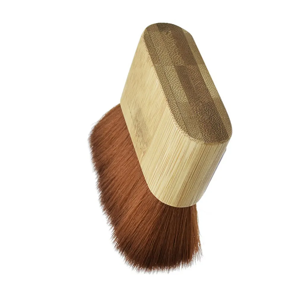 

Large Wooden Base Soft Bristle Hair Duster Brush for Neck and Ears Cleaning Broken Hair Removal Tool for Barber Shops Homes