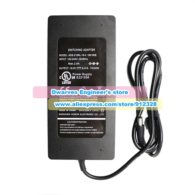 Genuine HOIOTO ADS-210NL-19-3 190180E Switching Adapter Huntkey HKA18019095-6C Laptop Charger 19V 9.47A Power Supply 5.5x2.5mm