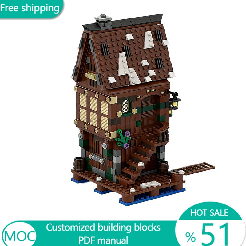 

Набор из 545 деталей: Звездные битвы – Домик минстрила (MOC), модульный конструктор, креативный дизайн, сделай сам, праздничный подарок