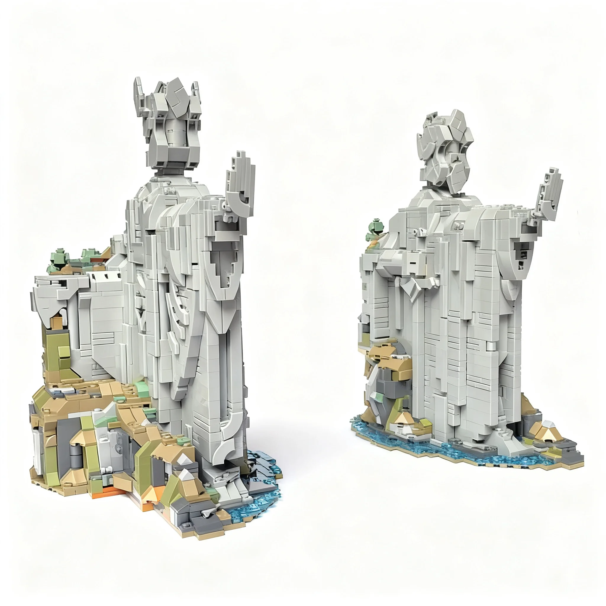 3241pcs MOC The Hobbit And Lord Of The Rings The Rings Argonath - Lord The Rings Rivendell Alt Build Model Building Blocks Toy