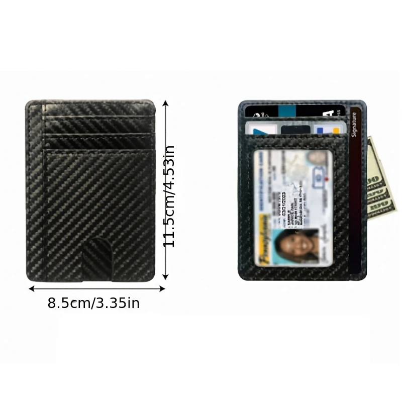 1pcs Men Ultra Thin Minimalist Front Pocket Wallet, RFID Blocking Credit Card Holder, Lightweight Travel ID Case, Gift for Men