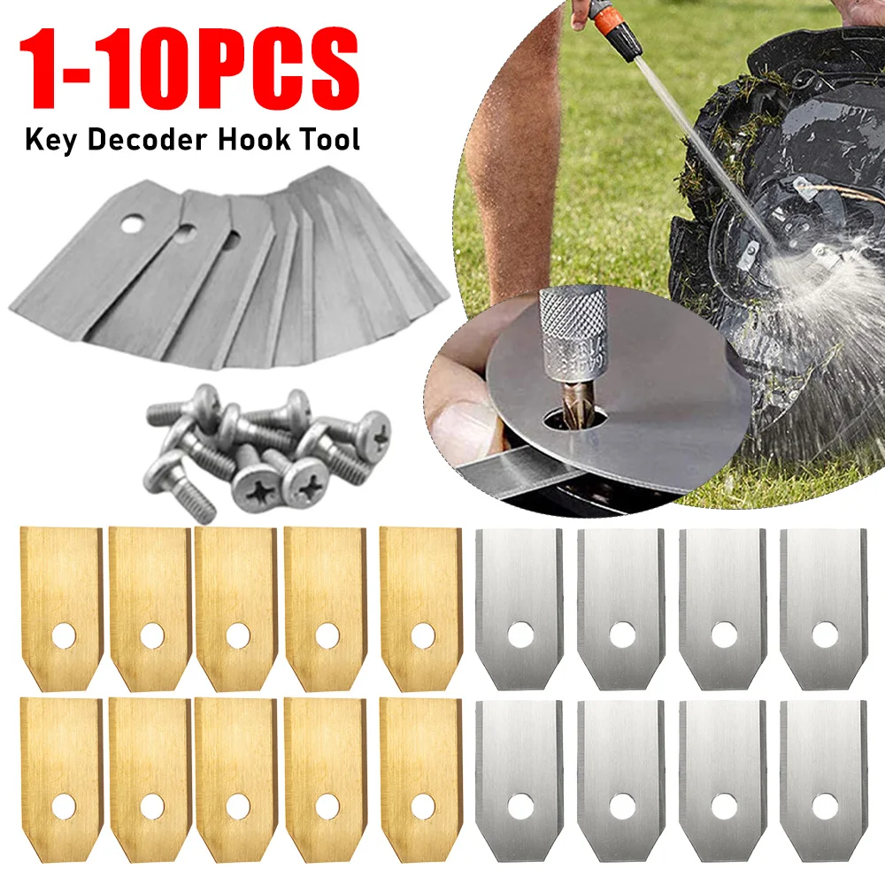 

30-150 шт. набор режущих лезвий для газонокосилки из нержавеющей стали, лезвие для резки травы, домашняя газонокосилка, режущее лезвие с комплектом винтов, замена