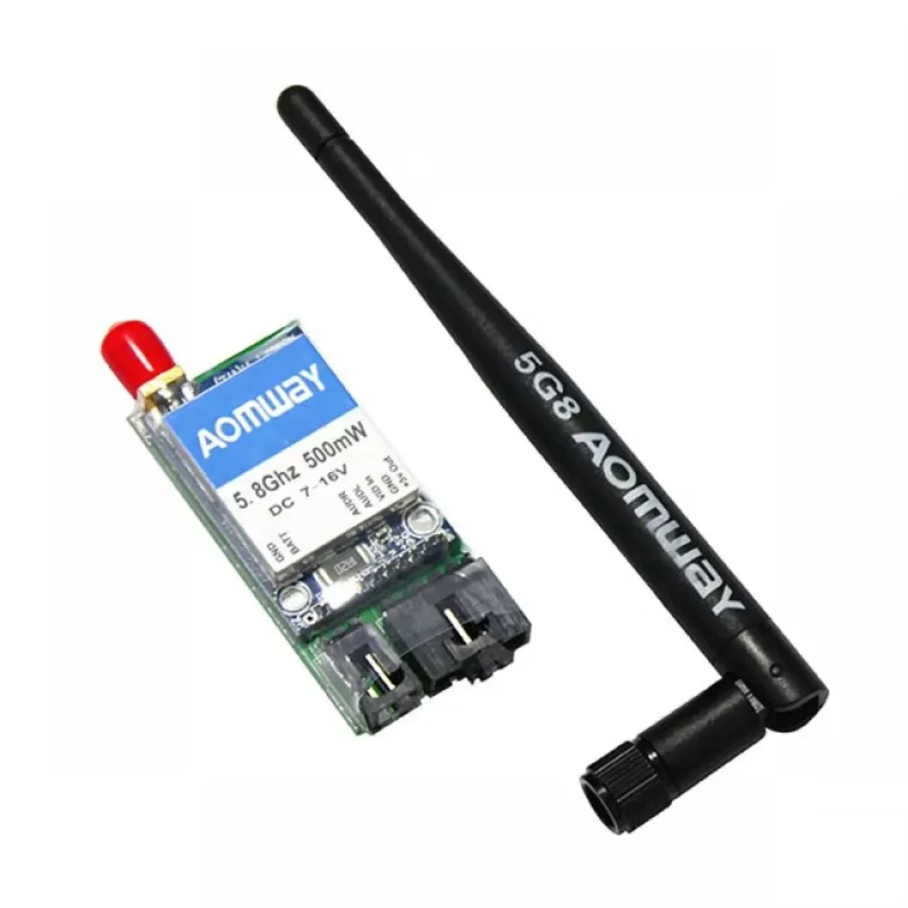 Aomway 5.8Ghz 500mW 15 Channel Audio/Video Transmitter Transmission  7-16V VTX Long distance anti-interference FPV TX