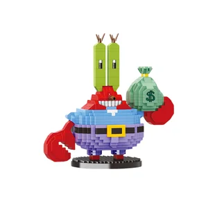 سبونجبوب سكوير بانتس لبنات بناء الكرتون ، باتريك ستار ، شخصية عمل السيد كرابس ، ألعاب تعليمية أنيمي ، هدية أطفال أعلى 10 مبيعات ليغو سبونجبوب - رقم 9