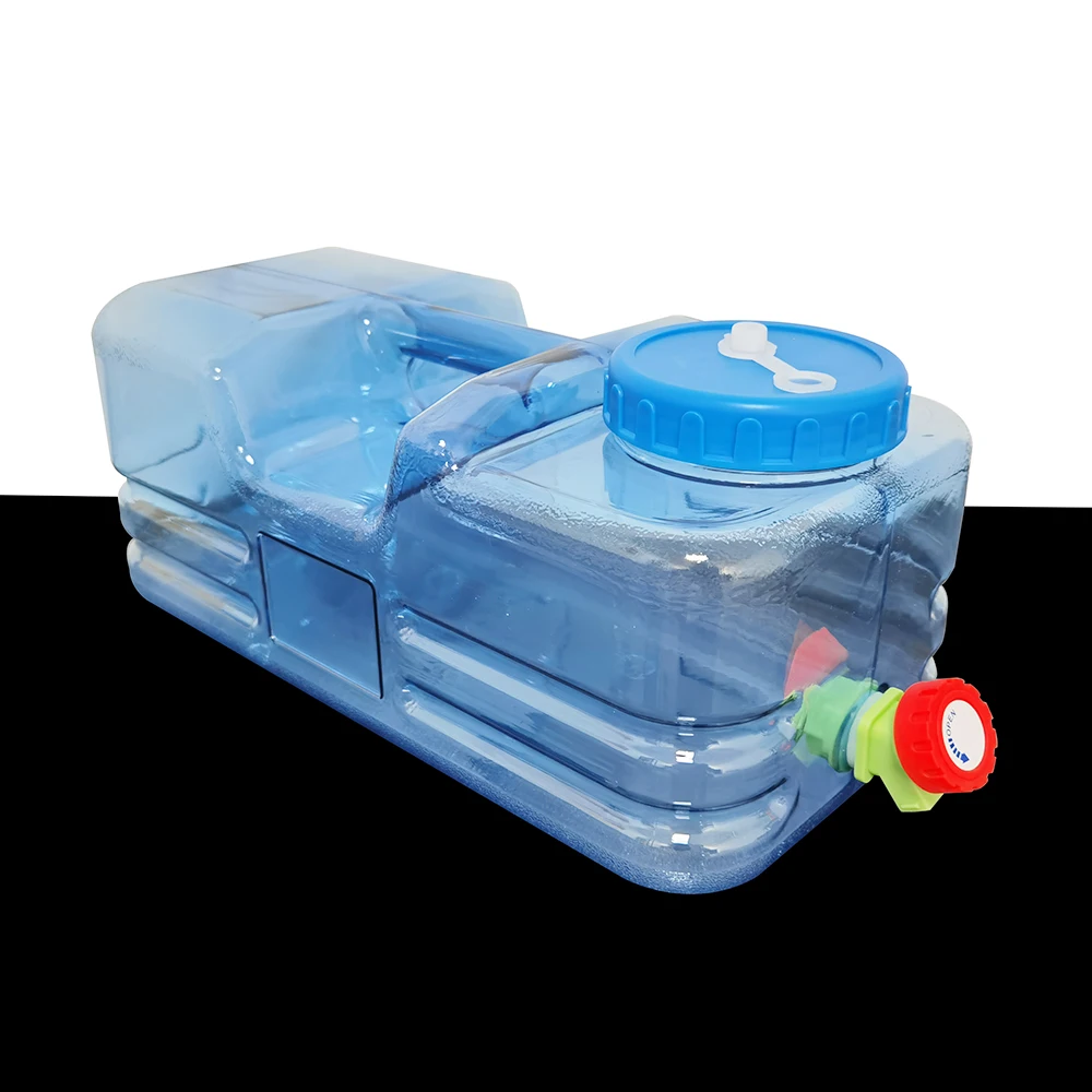 1Pc 10L Portable Water Bucket Driving Pure Water Tank Container with Faucet for Outdoor Camping Cooking Picnic Hiking