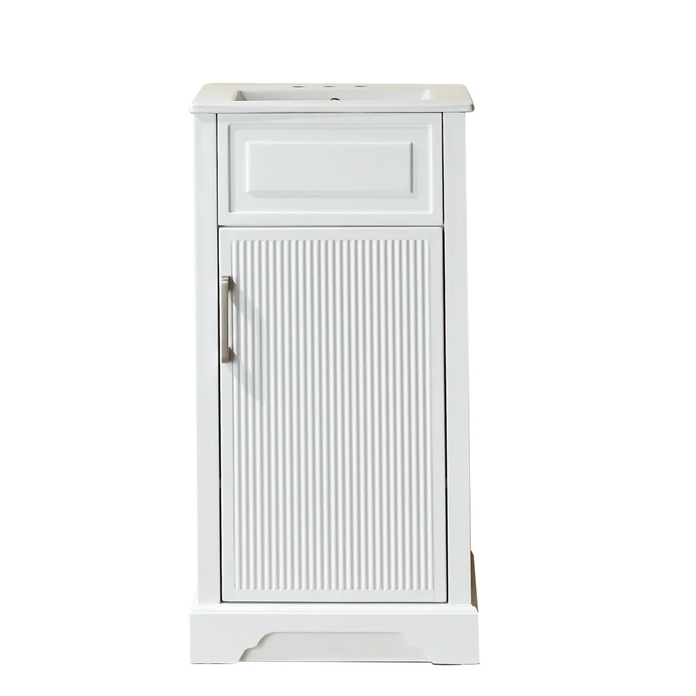 

Полностью собранный 18-дюймовый отдельно стоящий туалетный столик для ванной комнаты со столешницей