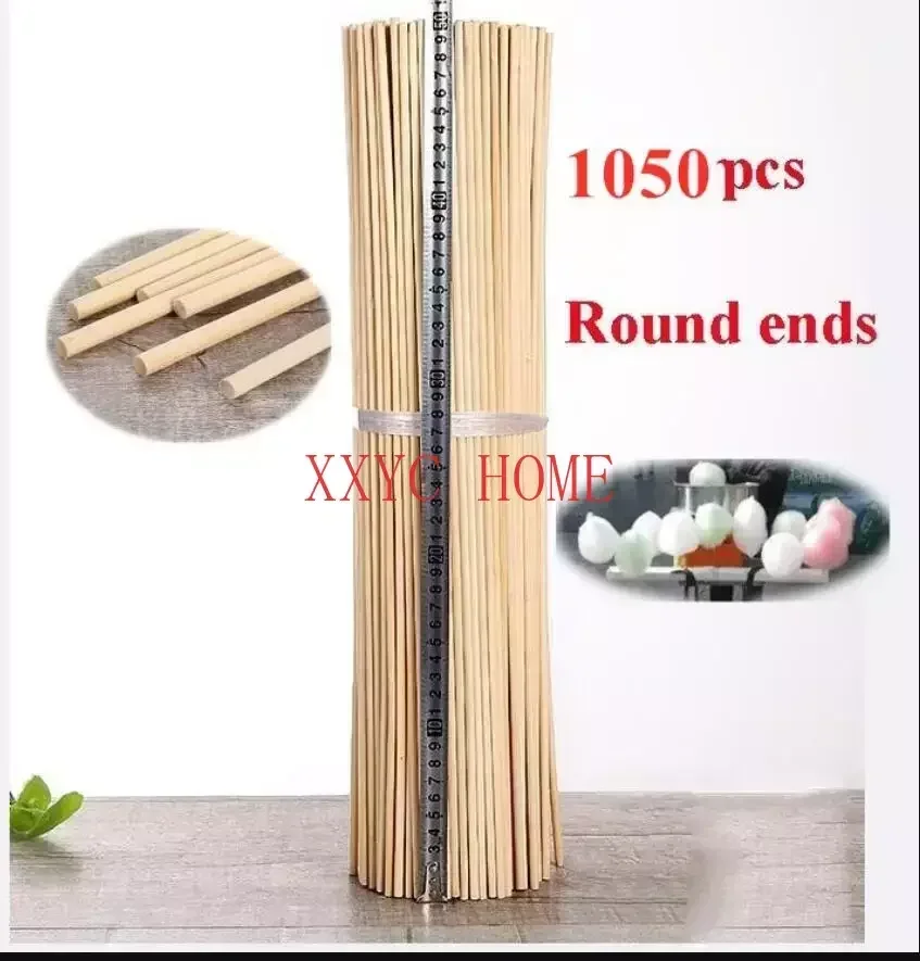 

50cm*5mm 1050pcs cotton candy bamboo Sticks DIY Round ends bamboo skewers For Marshmallow Spun sugar Candy floss wooden skewers