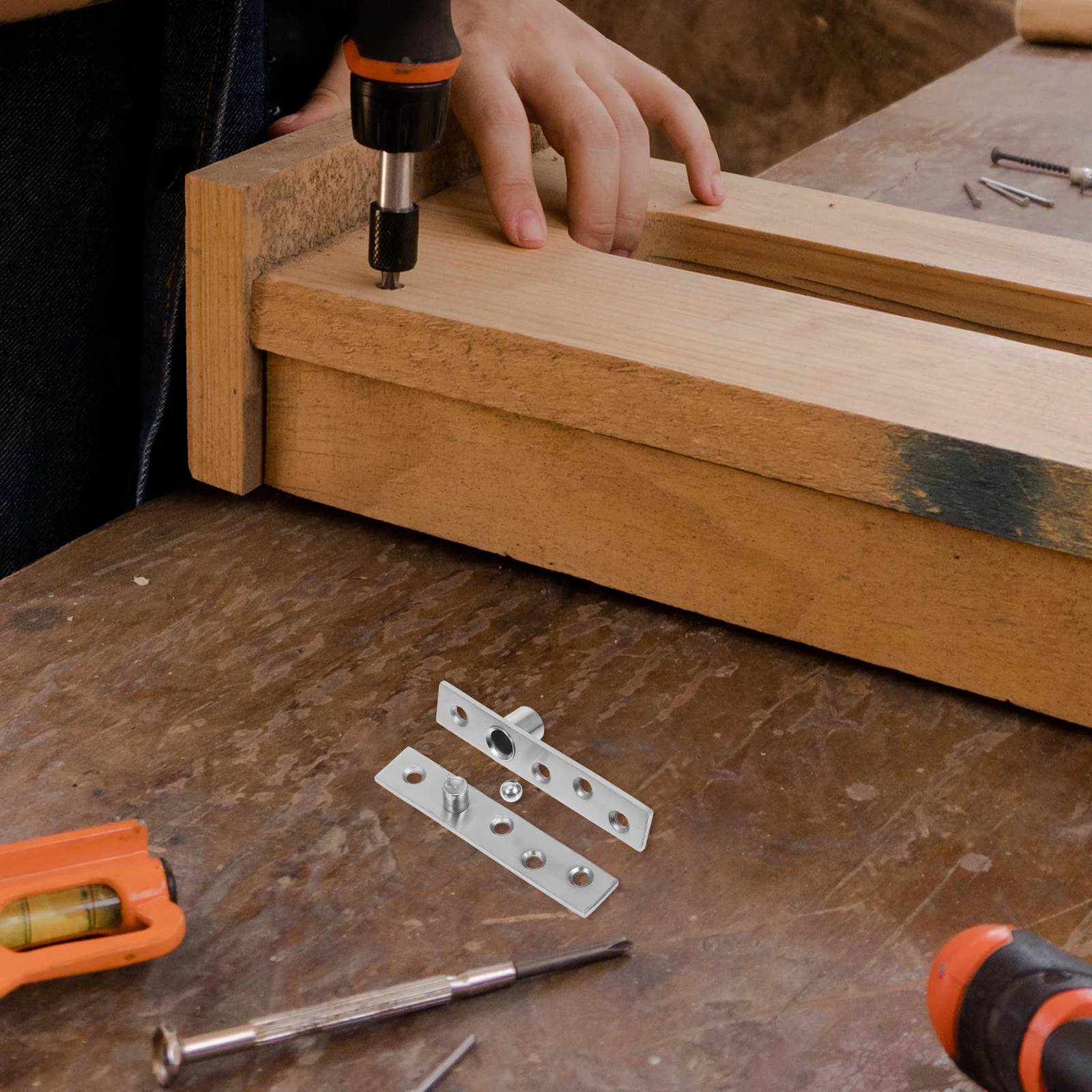 

1Set Heavy Duty Stainless Steel Pivot Hinge 180 Degree Opening Concealed Design for Doors Windows Hidden Compartments