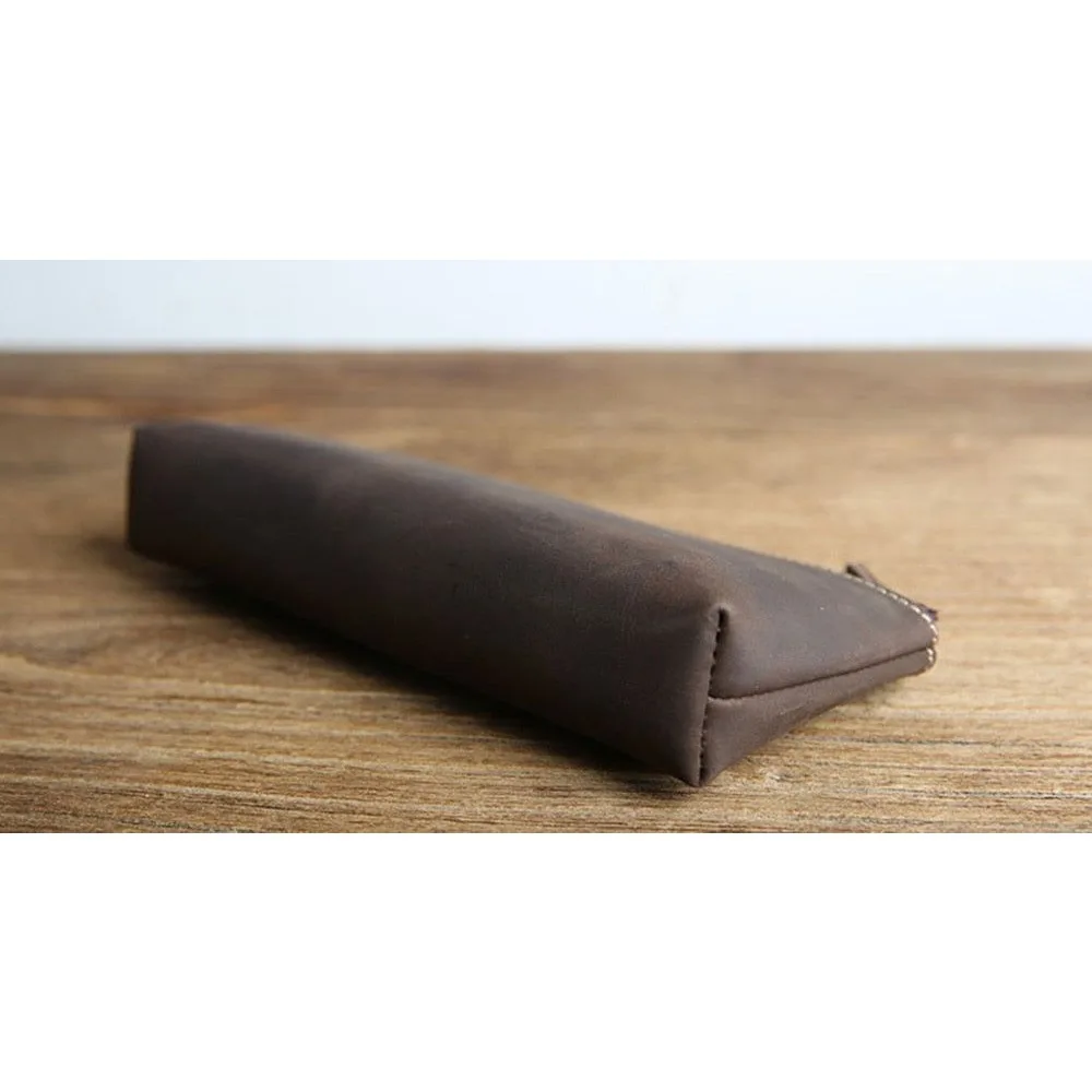 Handmade Leather Pencil Case - Leather Cosmetic Bags